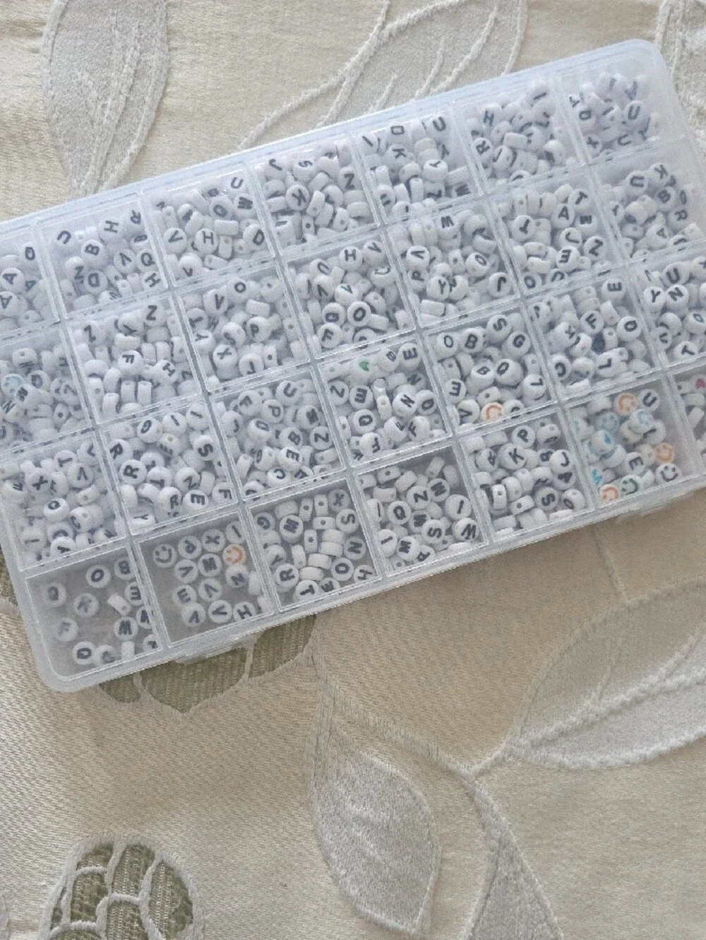 🌟Alphabet Bead Assortment - White Letter Beads